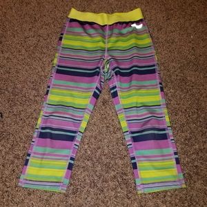 Striped Cropped Athletic Leggings